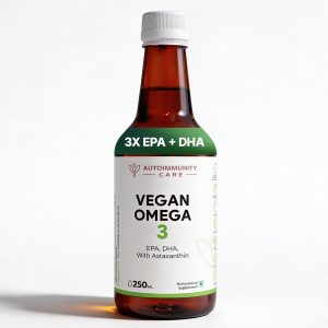 AIC Vegan Omega 3 Oil — algae-derived EPA, DHA and Astaxanthin, 250 ml oil, for heart, brain, eye and joint support