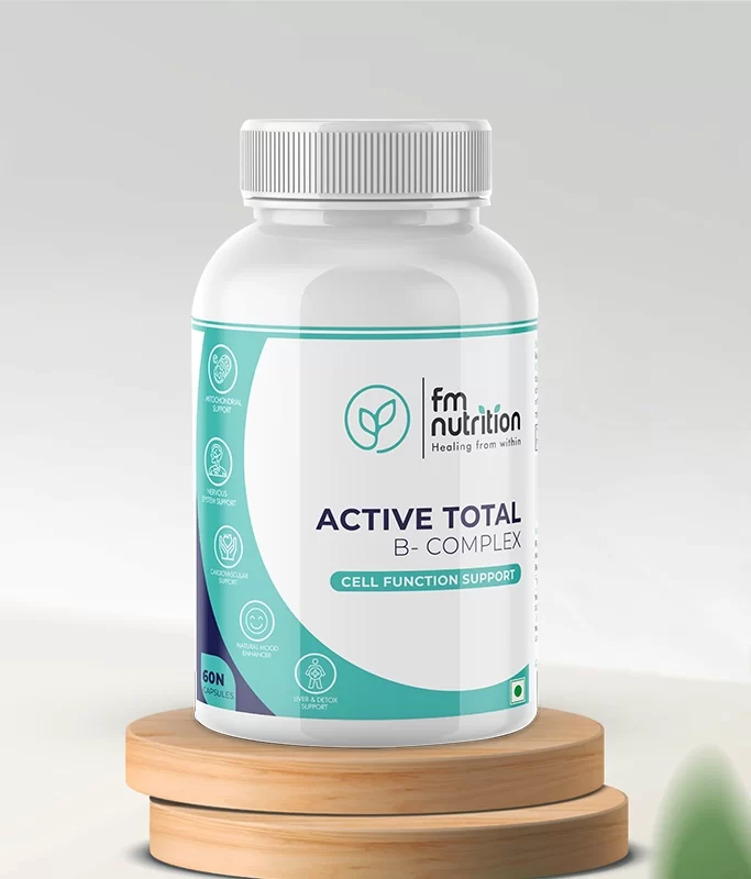 FMN Active Total B- Complex | Cell Function Support | Elevate Cell Function and Ignite Vitality | Active B Vitamins for Optimal Nutrient Assimilation, Energy Boost, Brain Health, and More | 60 Capsules