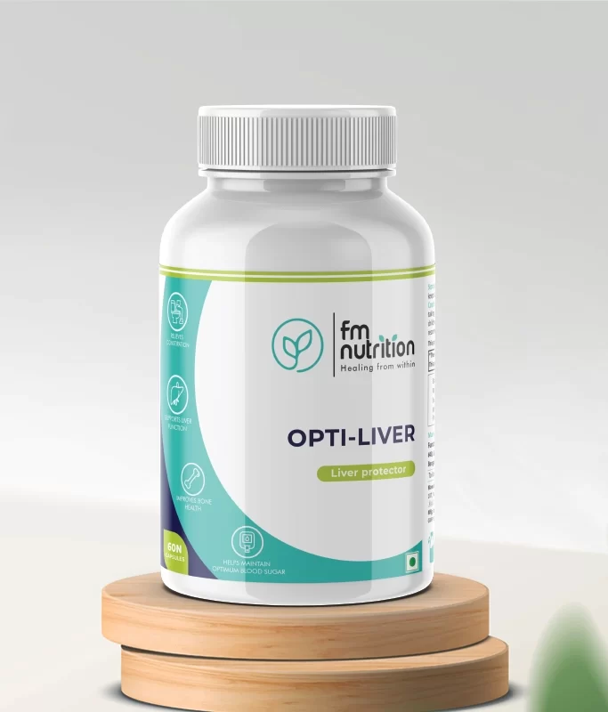 FM Nutrition Opti-Liver | Liver Protector | Plum Dry, Dandelion and Milk Thistle extracts | Detoxify, Purify & Nutrify | for Men & Women | 60 Capsules