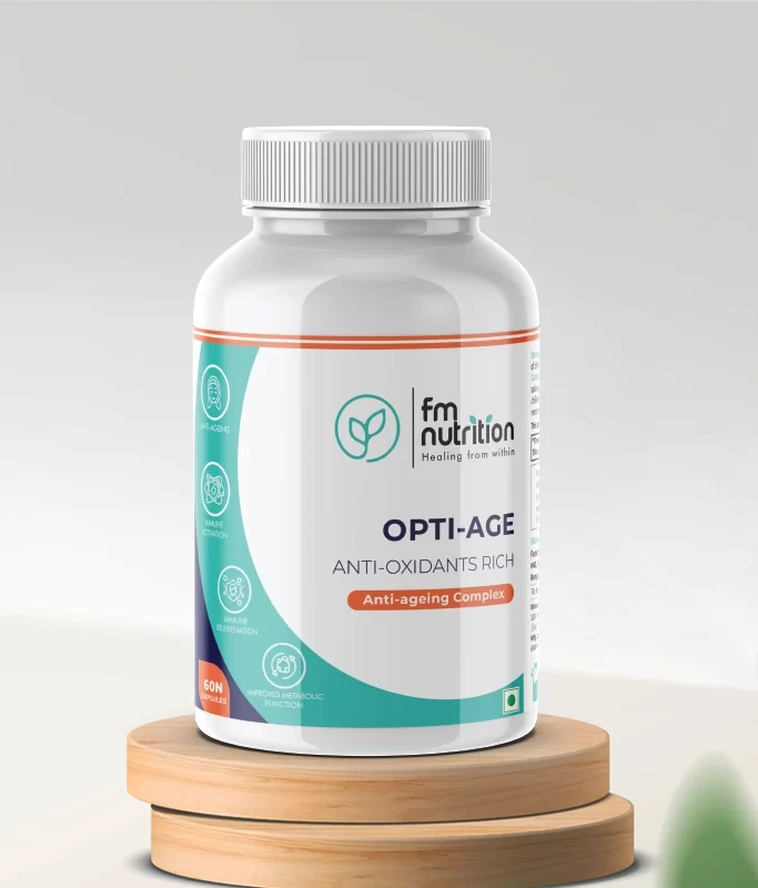 FMN Opti-Age | Anti-Oxidants Rich | Anti-Aging Complex with Tartary Buckwheat extract | Ageless Beauty Complex- Anti-Aging, Immune Boost, and Metabolic Enhancement Formula | 60 Capsules