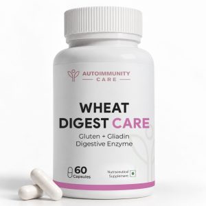 AutoimmunityCare Wheat Digest Care, gluten digestive enzyme supplement for wheat foods. gluten and gliadin digestive enzyme for wheat, maida and barley digestion.