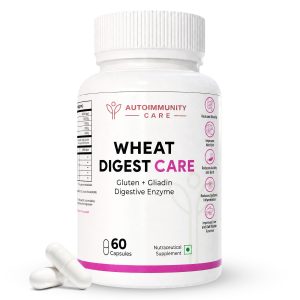 AIC Wheat Digest Care — gluten and gliadin digestive enzyme supplement with DPP-IV, Protease, Amylase and Glucoamylase, 60 veg capsules, for wheat, maida and barley digestion