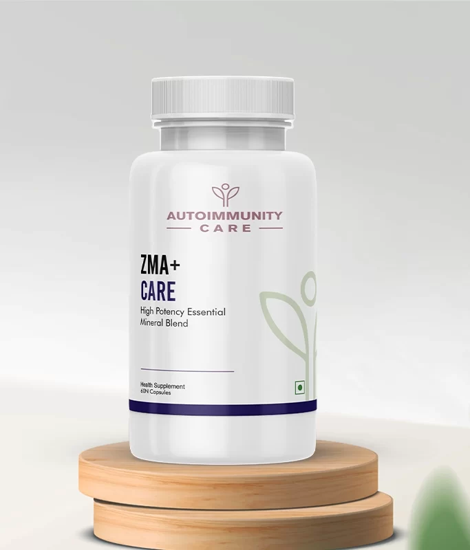 Autoimmunity Care ZMA+ Care | Stronger Bones, Muscles, Heart Health, Brain, Sleep, Immune Support & Anxiety Relief Supplement for Men & Women | Zinc, Magnesium & Vitamin B6 | 60 Veg Capsules
