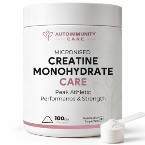AutoimmunityCare Micronised Creatine Monohydrate Care, unflavoured creatine powder for strength and workout